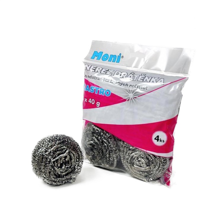 Drátěnka nerez 4ks x 40g Spontex | Úklidové a ochranné pomůcky - Drátěnky, houby a houbičky Drátěnka nerez 4ks x 40g Spontex | Úklidové a ochranné pomůcky - Drátěnky, houby a houbičky